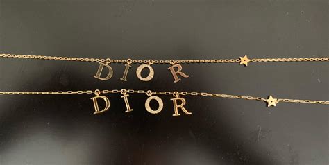 faux dior necklace|Dior letter necklace dupe.